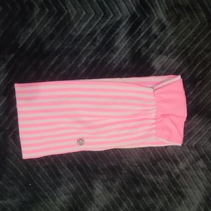 Pink and White Striped Thick Lululemon Headband